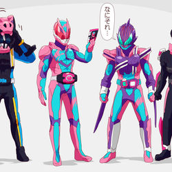 This is a pixiv picture whose title is リバイス(&戦隊)まとめ1.