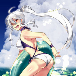 This is a pixiv picture whose title is 水着ハク.