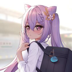 This is a pixiv picture whose title is JK刻晴.