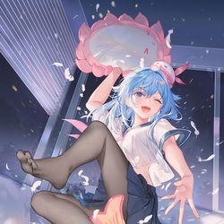 This is a pixiv picture whose title is Pillow Fight.