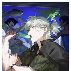 This is a pixiv picture whose title is *.