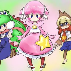 This is a pixiv picture whose title is カービィのフレンズ。.