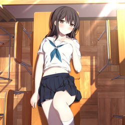 This is a pixiv picture whose title is 机に横たわって….