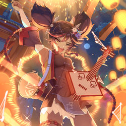 This is a pixiv picture whose title is 「ロックに欠かせないのが情熱だ！」.