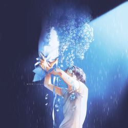 This is a pixiv picture whose title is 雨滴り.