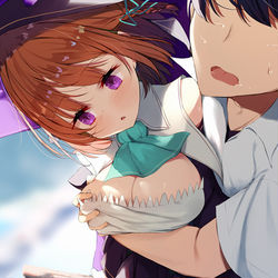 This is a pixiv picture whose title is 揉んじゃった.
