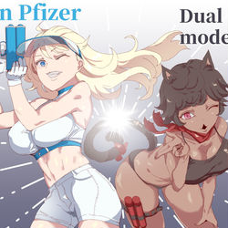 This is a pixiv picture whose title is 注射しちゃうぞ！.