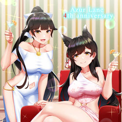 This is a pixiv picture whose title is アズールレーン　４周年.