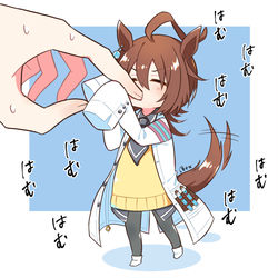 This is a pixiv picture whose title is おしゃぶりタキオン.