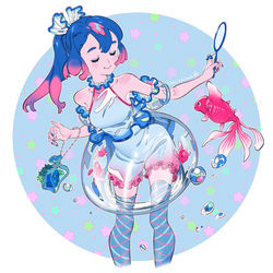 This is a pixiv picture whose title is 金魚鉢ちゃん.