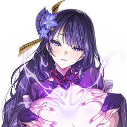 This is a pixiv picture whose title is Raiden Shogun.