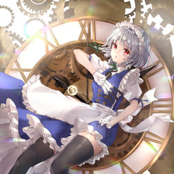 This is a pixiv picture whose title is 咲夜さん.