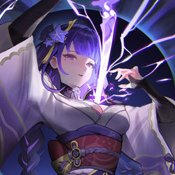 This is a pixiv picture whose title is Raiden Shogun.