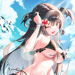 This is a pixiv picture whose title is Sea.