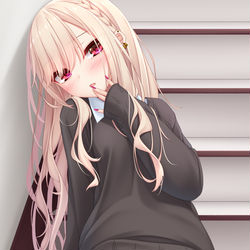 This is a pixiv picture whose title is 脱がして.