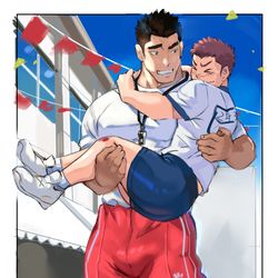This is a pixiv picture whose title is 体育祭.
