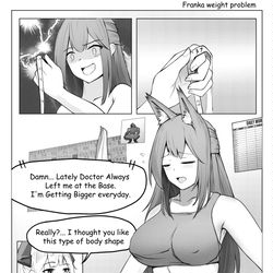 This is a pixiv picture whose title is Franka Weight Problem.