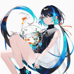 This is a pixiv picture whose title is 🐠.