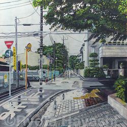 This is a pixiv picture whose title is 走り梅雨 中野区上鷺宮.
