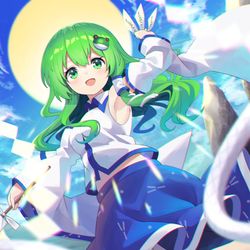 This is a pixiv picture whose title is 祀られる風の人間.