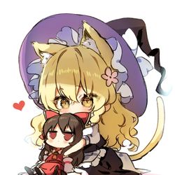 This is a pixiv picture whose title is 猫魔理沙ちゃん.