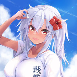 This is a pixiv picture whose title is 戦艦Tシャツ武蔵しゃん.