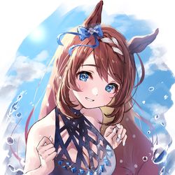 This is a pixiv picture whose title is 水着スーパークリーク.