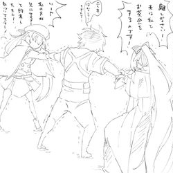 This is a pixiv picture whose title is ただの仲良し達(？).
