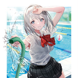 This is a pixiv picture whose title is 真夏の聖女さん.