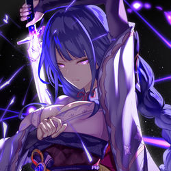 This is a pixiv picture whose title is 雷電将軍２.