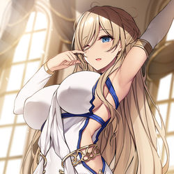 This is a pixiv picture whose title is ゴブスレさんちの剣の乙女（寝起き.