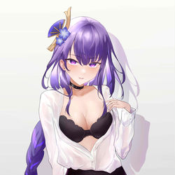 This is a pixiv picture whose title is 雷電将軍.