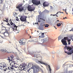 This is a pixiv picture whose title is 狂い咲き.