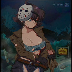 This is a pixiv picture whose title is [RETRO] Jason Voorhees (Female).