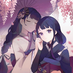 This is a pixiv picture whose title is 眞と影.