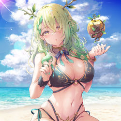 This is a pixiv picture whose title is 水着ファウナさん.