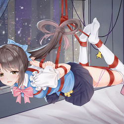 This is a pixiv picture whose title is 补档（约稿） 驷马吊缚.