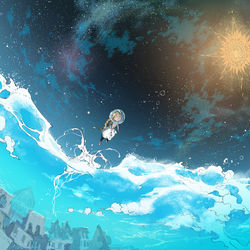This is a pixiv picture whose title is 大気圏.