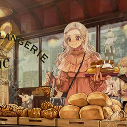 This is a pixiv picture whose title is 小さなパン屋さん.