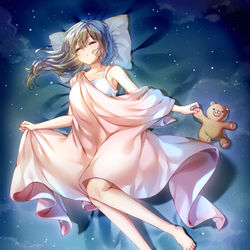 This is a pixiv picture whose title is 寝相.