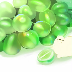 This is a pixiv picture whose title is マスカット.
