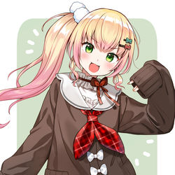 This is a pixiv picture whose title is 桃鈴ねね新衣装.