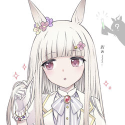 This is a pixiv picture whose title is ロングヘアミーク.
