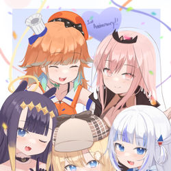 This is a pixiv picture whose title is holomyth 1st anniversary!!.