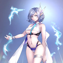 This is a pixiv picture whose title is 水着エウドラ.