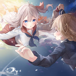 This is a pixiv picture whose title is ふたりだけの物語.