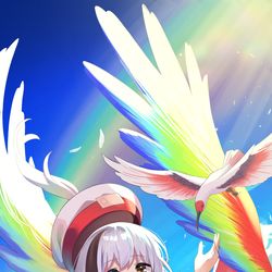 This is a pixiv picture whose title is 虹色.