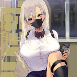 This is a pixiv picture whose title is ギャル巨乳.