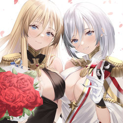 This is a pixiv picture whose title is アズレン４周年イラスト.