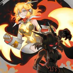 This is a pixiv picture whose title is Shade and Fire.